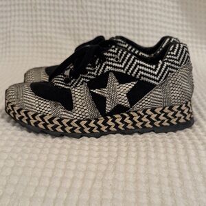 Stella McCartney Black and White Patterned Sneakers Size 38